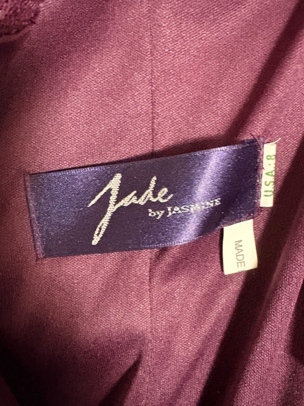 Jasmine Plum Lace Bodice Ruched Maxi Dress. size 8 - Picture 2 of 5